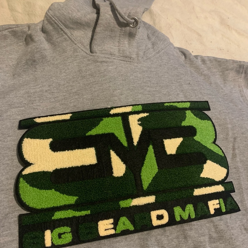 Chenille patch hoodies